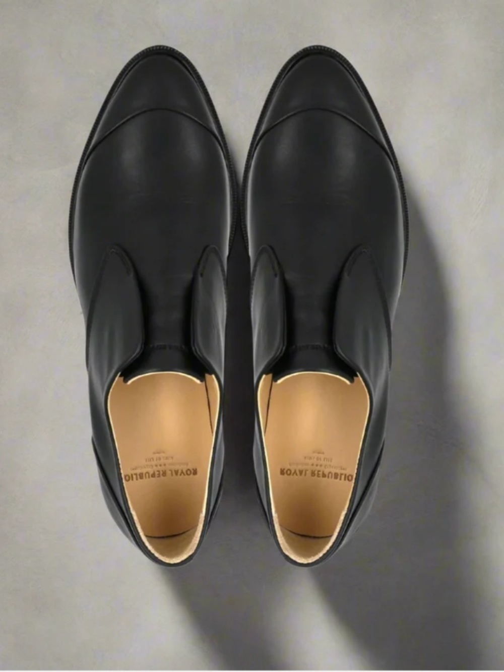 Royal RepubliQ PRIME DERBY NO LACE 201 minimalist leather shoe | BLACK
